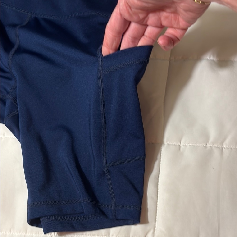 Blue Bike Shorts with Side Pockets - Picture 6 of 6